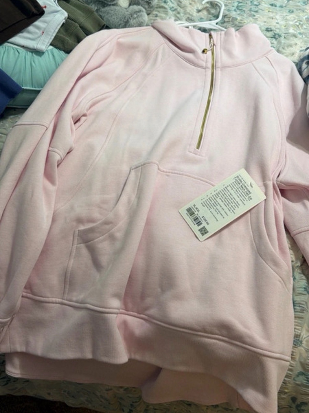 Lululmeon Women's Pink Quarter-Zip NWT xl/xxl